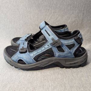 Ecco Offroad Yucatan Sandals Men's 41 (7) Blue Adjustable Straps